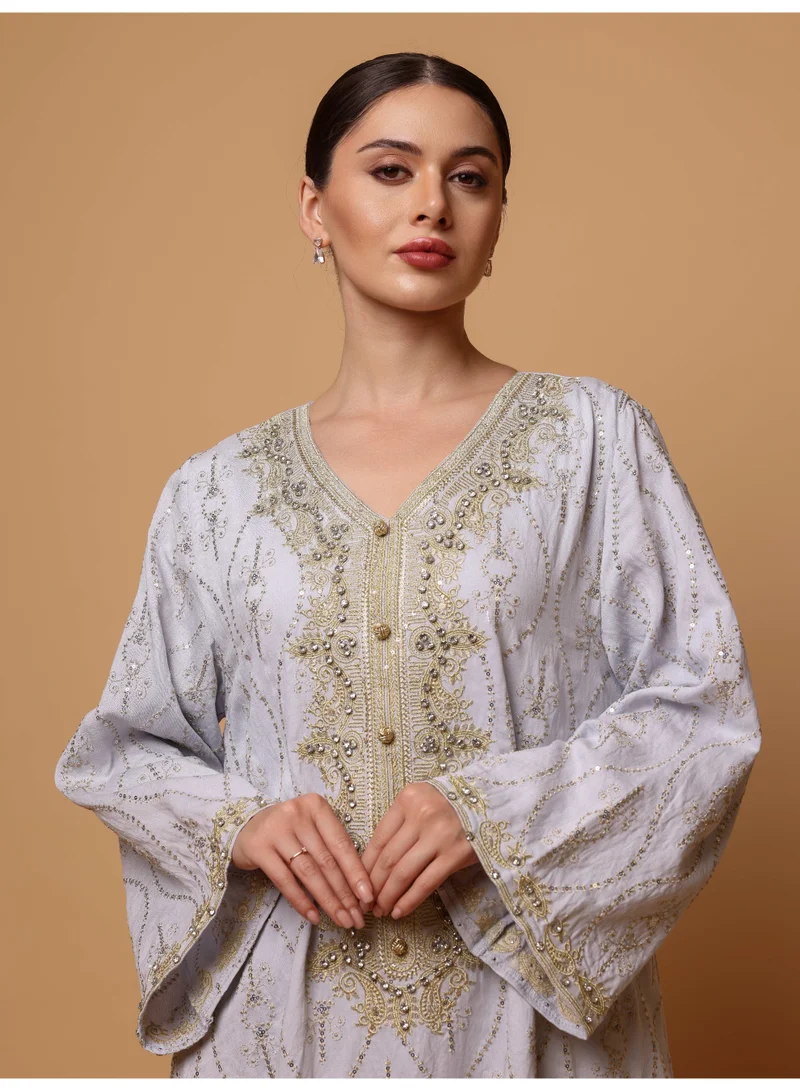 اكسا جلابية هديل إيكسيا أزرق